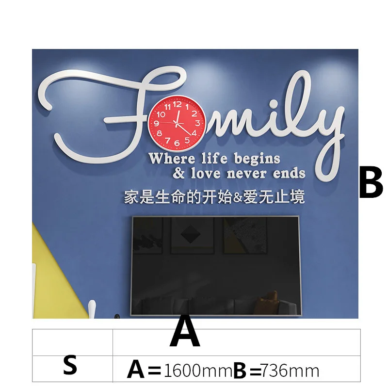 Art English Letter Wall Sticker Creative Family Background Wall Decals 3d Livingroom Mirror Acrylic Mural Modern Fashion Sticker
Art English Letter Wall Sticker Creative Family Background Wall Decals 3d Livingroom Mirror Acrylic Mural Modern Fashion Sticker
