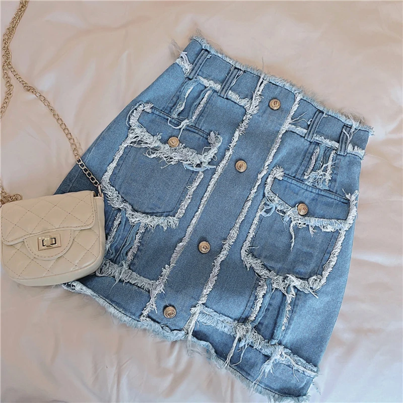 Sexy Women Denim Mini Skirt Fashion Summer High Waist Korean Ripped Skirt Fashion Blue Back Zipper Fly Jeans Harajuku
Sexy Women Denim Mini Skirt Fashion Summer High Waist Korean Ripped Skirt Fashion Blue Back Zipper Fly Jeans Harajuku