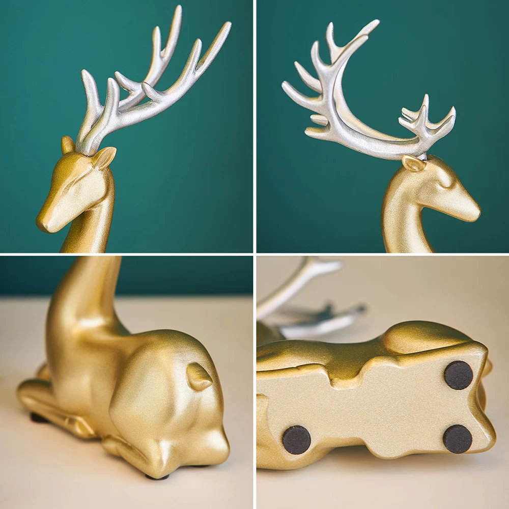 Deer Decoration Statue Resin Sculpture Golden Home Decor Nordic Statues Deer Figurines Modern art Decoration luxurious Tabletop
Deer Decoration Statue Resin Sculpture Golden Home Decor Nordic Statues Deer Figurines Modern art Decoration luxurious Tabletop
