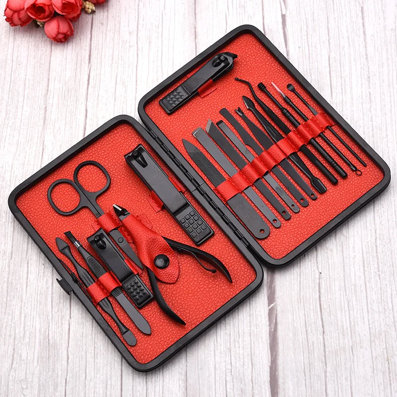 18pcs Manicure Cutters Nail Clipper Set Dead Skin Pliers Stainless Steel Ear Spoon Nail Clippers Pedicure Nail Scissors Tool
18pcs Manicure Cutters Nail Clipper Set Dead Skin Pliers Stainless Steel Ear Spoon Nail Clippers Pedicure Nail Scissors Tool