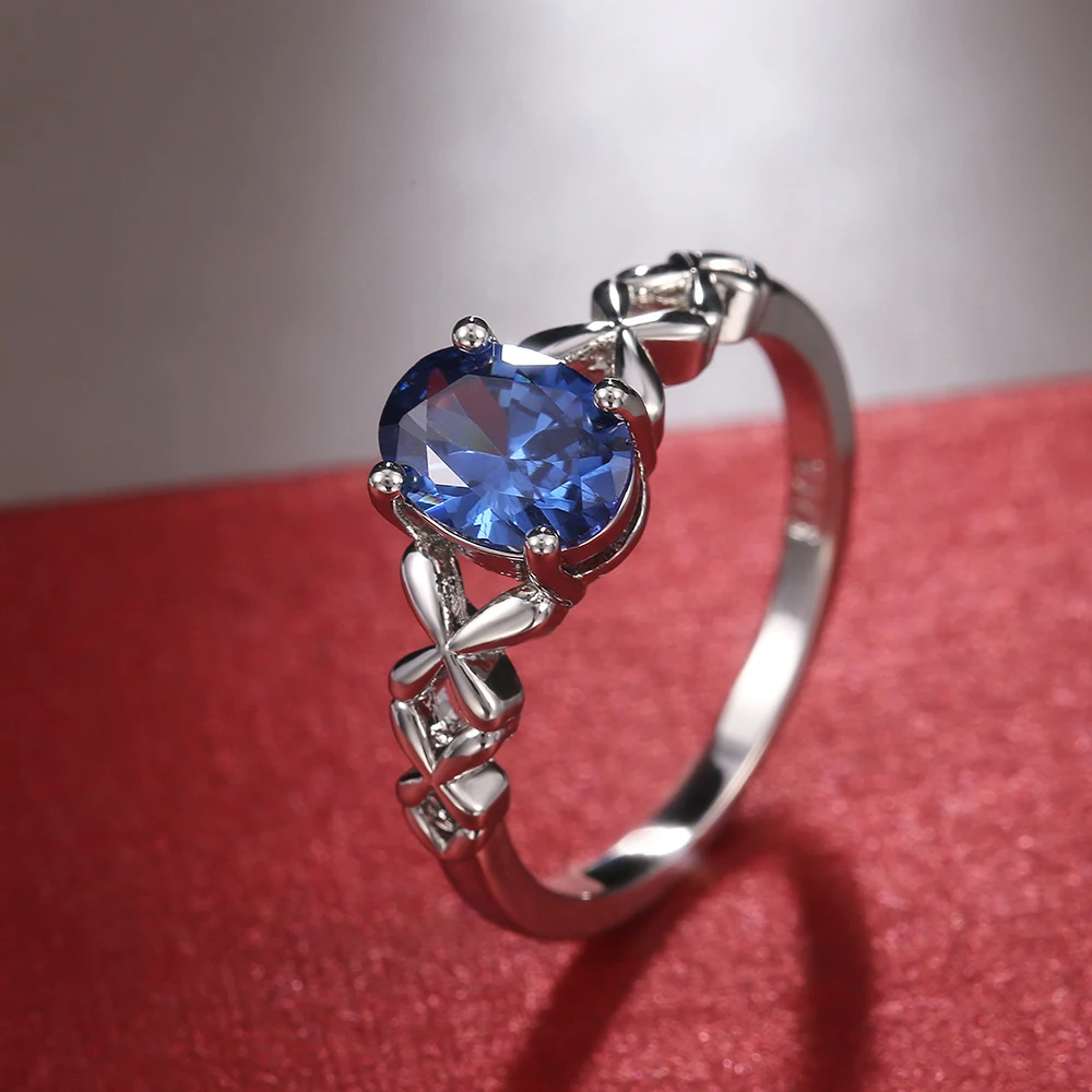 JK Luxury Deep Blue Wedding Ring Classic Simple 4 Claws Zircon Stone High Quality Women Ring Engagement Party Female Jewelry
JK Luxury Deep Blue Wedding Ring Classic Simple 4 Claws Zircon Stone High Quality Women Ring Engagement Party Female Jewelry