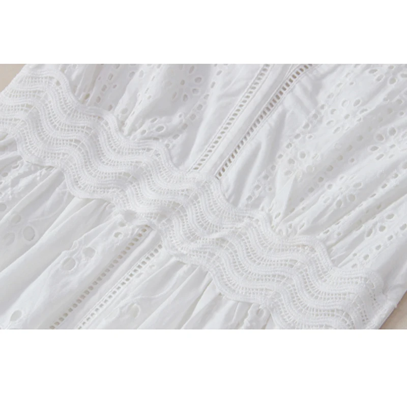 AELESEEN Beach Summer Women Dress Runway Fashion V-Neck White Dress Hollow Out Flower Embroidery Party Holiday Elegant Dress
AELESEEN Beach Summer Women Dress Runway Fashion V-Neck White Dress Hollow Out Flower Embroidery Party Holiday Elegant Dress