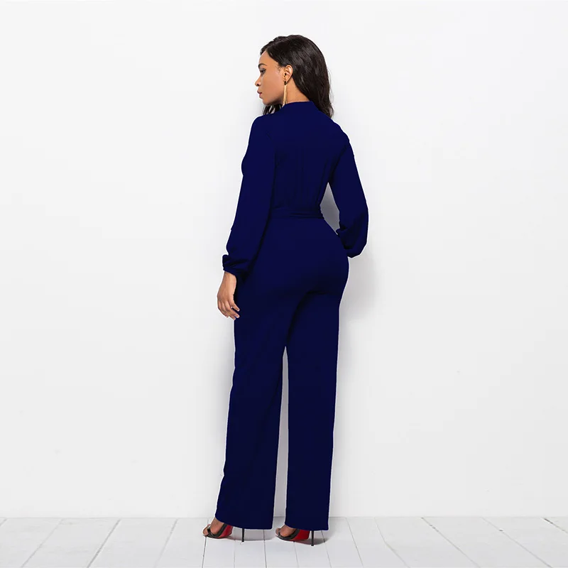 Fashion Solid Wide-Leg Jumpsuit Women Casual Sexy Lace-Up Autumn Playsuit High Quality Large Size Wild Ladies Rompers Office New
Fashion Solid Wide-Leg Jumpsuit Women Casual Sexy Lace-Up Autumn Playsuit High Quality Large Size Wild Ladies Rompers Office New