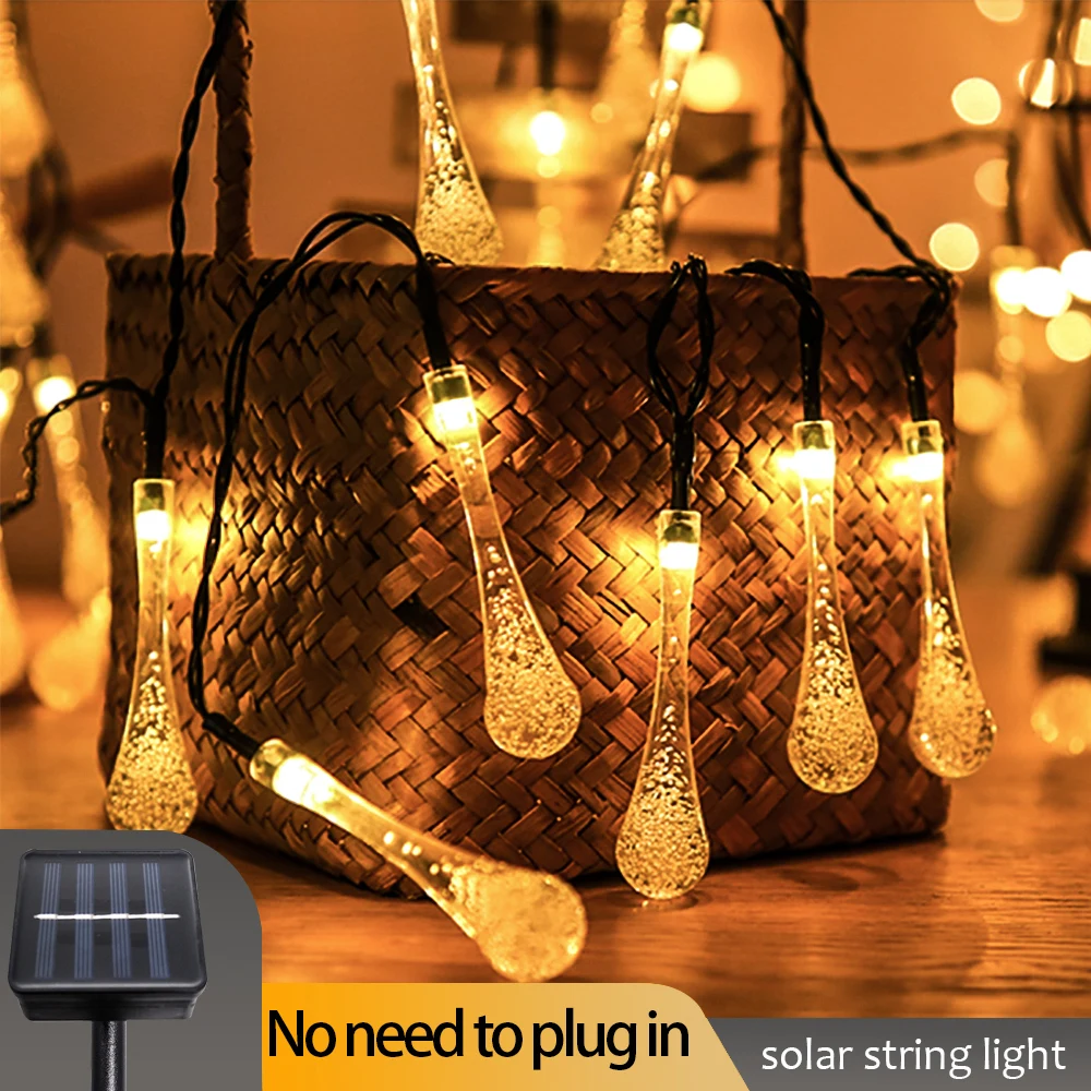 Solar Light Raindrops 6M 10M LED String Lights Fairy Lights Solar Garland Garden Wedding Holidays Christmas Decoration Outdoors
Solar Light Raindrops 6M 10M LED String Lights Fairy Lights Solar Garland Garden Wedding Holidays Christmas Decoration Outdoors