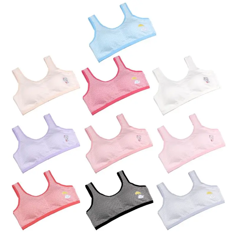 Girls Bras Soft Young Children Bra for Kids Teenagers Training Small Vest Teenage Underwear Puberty Clothing
Girls Bras Soft Young Children Bra for Kids Teenagers Training Small Vest Teenage Underwear Puberty Clothing