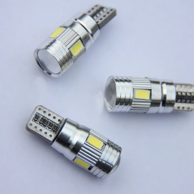 2pcs 5W 12V T10 White Car ERROR FREE Led Lights W5W 501 168 194 Clearance Parking Lamp Auto Wedge Signal Bulbs 6000K 
2pcs 5W 12V T10 White Car ERROR FREE Led Lights W5W 501 168 194 Clearance Parking Lamp Auto Wedge Signal Bulbs 6000K