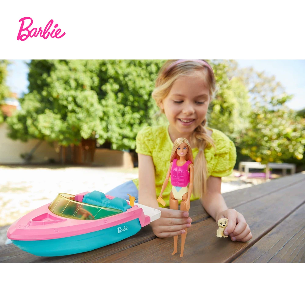 Barbie Boat w/Doll Boat Dream Yacht Playset and Pet Puppy Life Vest Accessories Fits 3 Dolls Floats in Water Kids Toy GRG30
Barbie Boat w/Doll Boat Dream Yacht Playset and Pet Puppy Life Vest Accessories Fits 3 Dolls Floats in Water Kids Toy GRG30