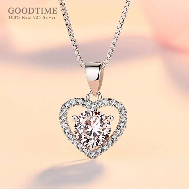 Luxury Woman Necklace Pure 925 Sterling Silver Necklace Love Heart Zircon Rhinestone Pendant Gift For Lover Valentine's Day
Luxury Woman Necklace Pure 925 Sterling Silver Necklace Love Heart Zircon Rhinestone Pendant Gift For Lover Valentine's Day