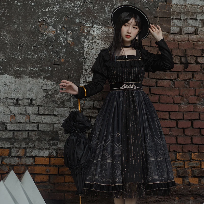 Black Velvet Printed Long Op Dark Punk Gothic Style Autumn And Winter Long Sleeve Square Collar High Waist Sexy Lolita Dresses
Black Velvet Printed Long Op Dark Punk Gothic Style Autumn And Winter Long Sleeve Square Collar High Waist Sexy Lolita Dresses