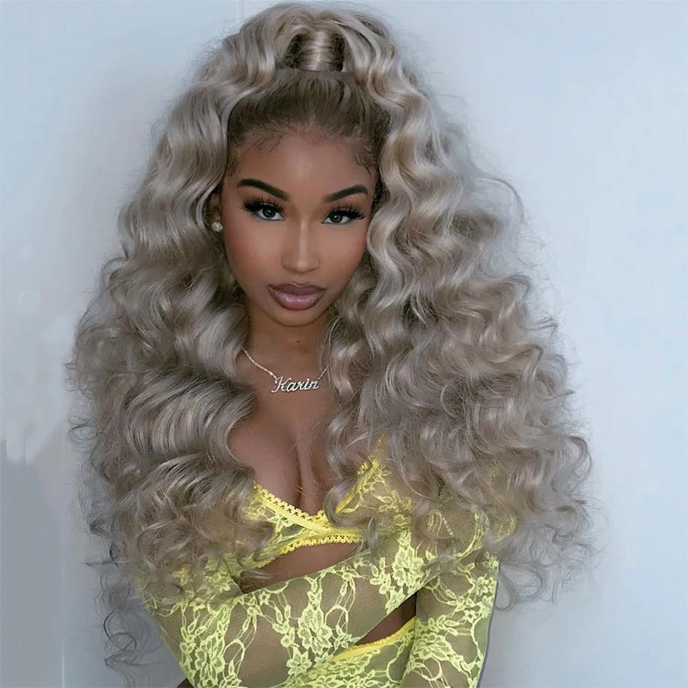 Ash Blonde Curly Human Hair Wig 180% Thick Ombre Human Hair Wigs #4 Roots for Women Pre Plucked 13x4 Lace Front Wig Remy Hair
Ash Blonde Curly Human Hair Wig 180% Thick Ombre Human Hair Wigs #4 Roots for Women Pre Plucked 13x4 Lace Front Wig Remy Hair