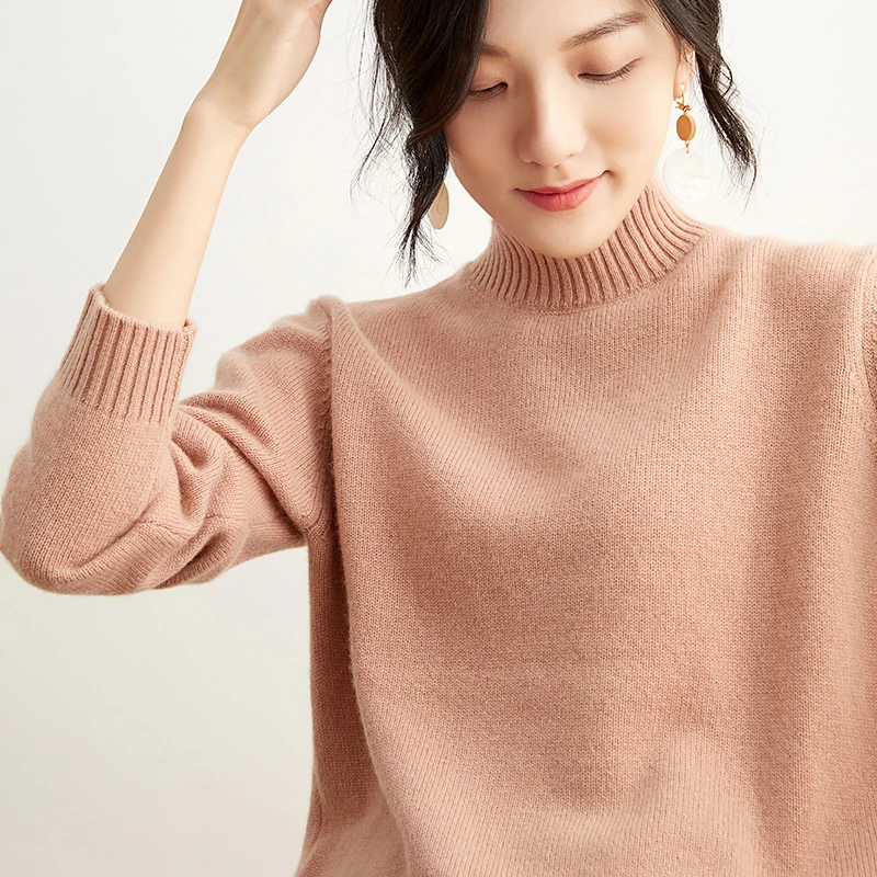 Women's Turtleneck Sweater BARESKIY Winter Soft Sweater Soft Pullover Cashmere and Wool Knitted Pullover Ladies Sweater Base
Women's Turtleneck Sweater BARESKIY Winter Soft Sweater Soft Pullover Cashmere and Wool Knitted Pullover Ladies Sweater Base