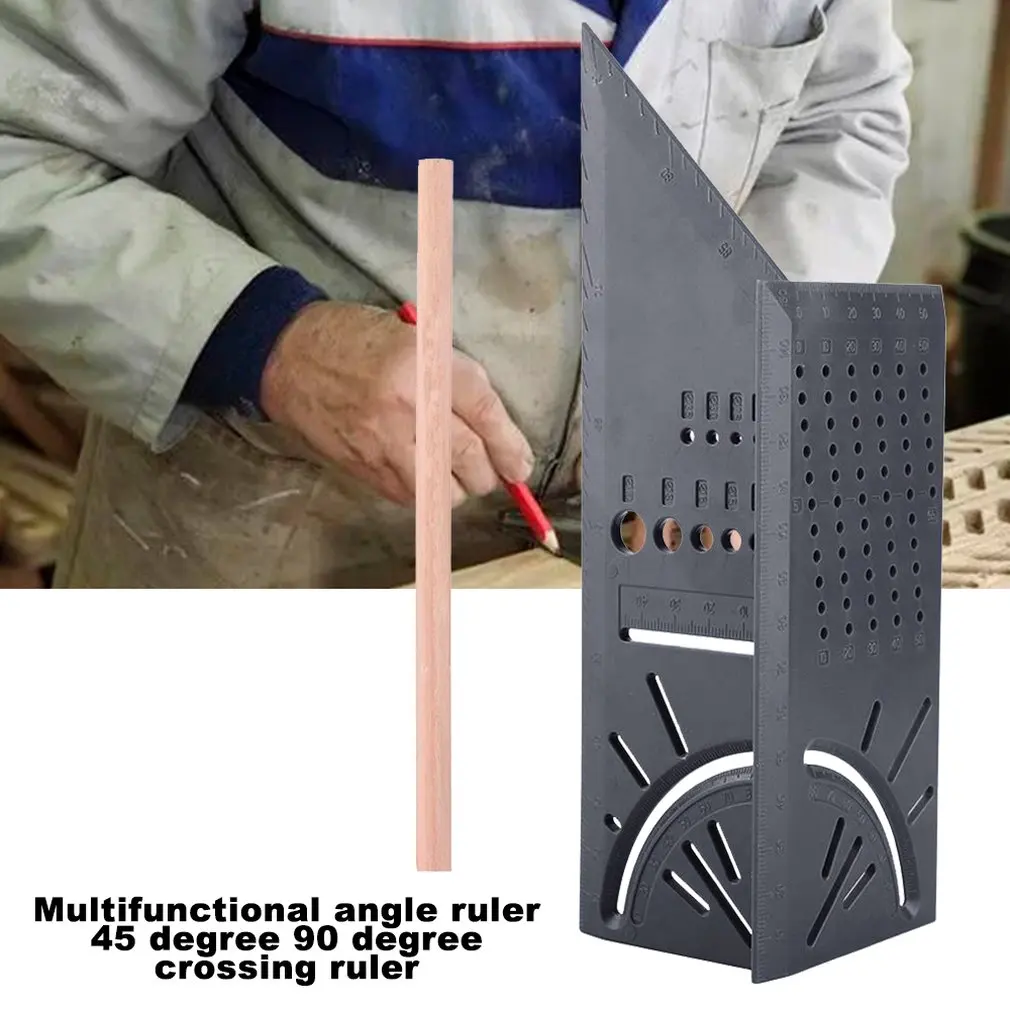 Multi-Function Square 45 Degree 90 Degree Ruler 3D Woodworking Stop Type Gauge Stop Point Ruler Angle Measurement Square Ruler
Multi-Function Square 45 Degree 90 Degree Ruler 3D Woodworking Stop Type Gauge Stop Point Ruler Angle Measurement Square Ruler