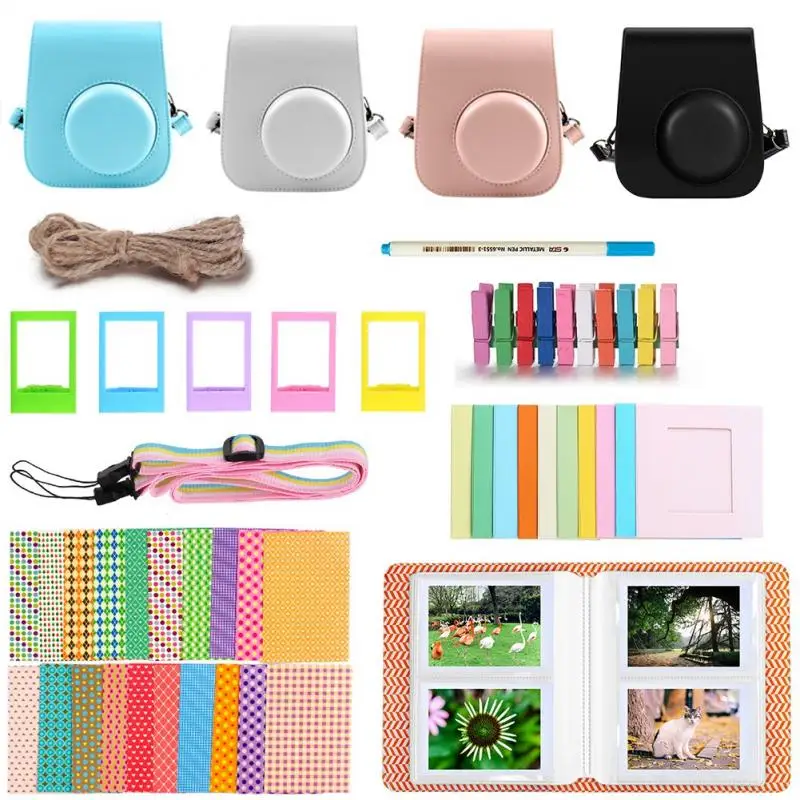 

Fujifilm Instax Mini 11 Instant Film Camera Accessories Bundle Shoulder Strap Bag Case Stickers Photo Album Frames Set