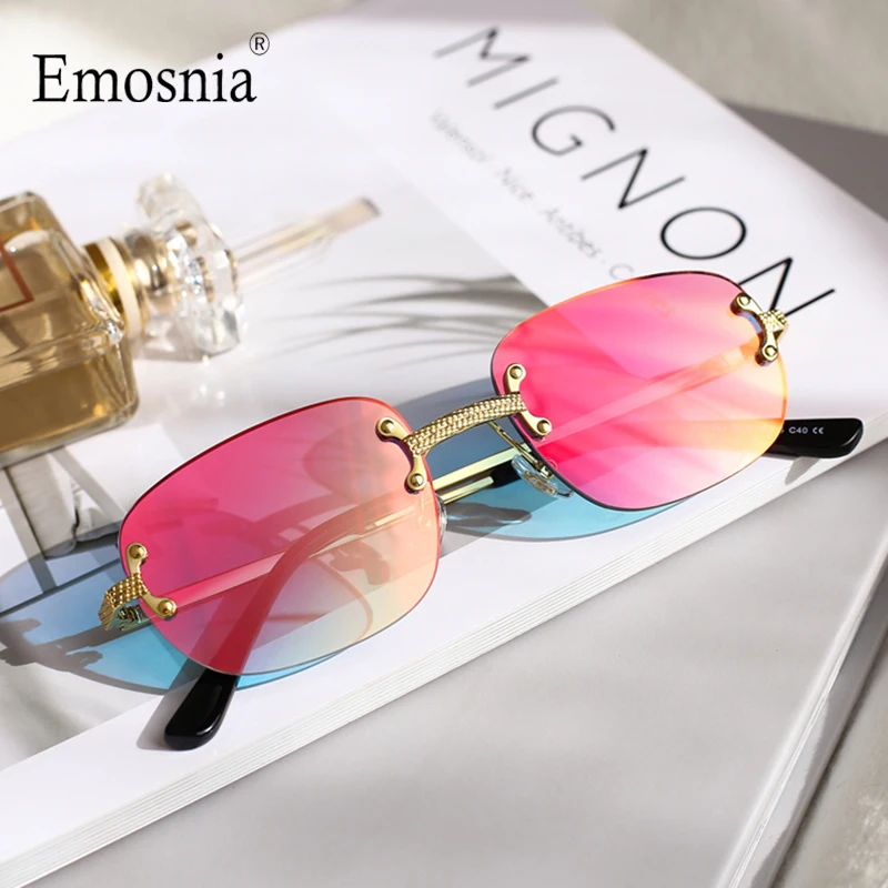 Fashion Rectangle Rimless Sunglasses Women Small Frameless Mirror 2020 Sun Glasses Alloy Classic Brand Designer Shades UV400
Fashion Rectangle Rimless Sunglasses Women Small Frameless Mirror 2020 Sun Glasses Alloy Classic Brand Designer Shades UV400