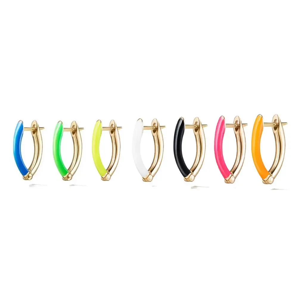 7 colors Oval Neon enamel hoop earring summer hot selling simple multi piercing mini small huggie hoops
7 colors Oval Neon enamel hoop earring summer hot selling simple multi piercing mini small huggie hoops