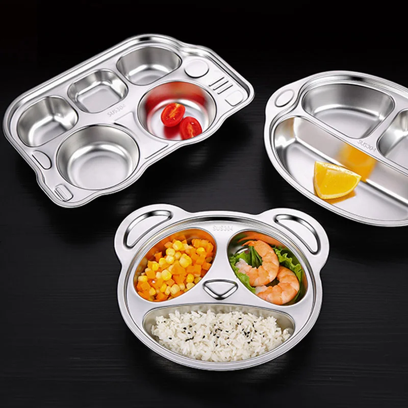 Children's Plate Cute Bus Bear Stainless Steel Grid Plate Kids Breakfast Dinner Dinnerware Baby Food Feeding Safe Dishes Tray
Children's Plate Cute Bus Bear Stainless Steel Grid Plate Kids Breakfast Dinner Dinnerware Baby Food Feeding Safe Dishes Tray