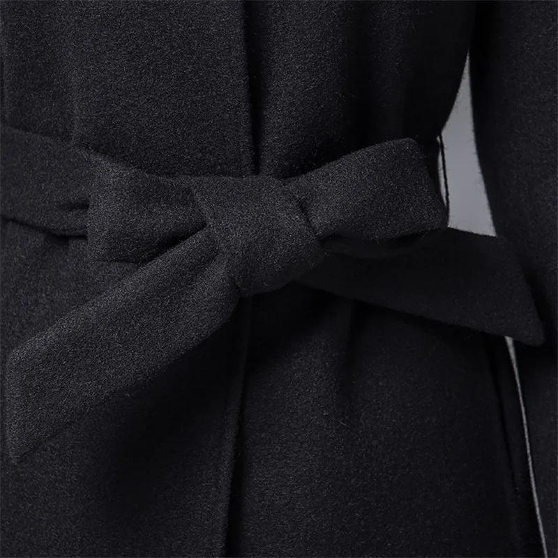 Long woolen coat women red black L-4XL plus size loose top jacket 2019 autumn winter new korean lapel blends warmth coat JD616
Long woolen coat women red black L-4XL plus size loose top jacket 2019 autumn winter new korean lapel blends warmth coat JD616