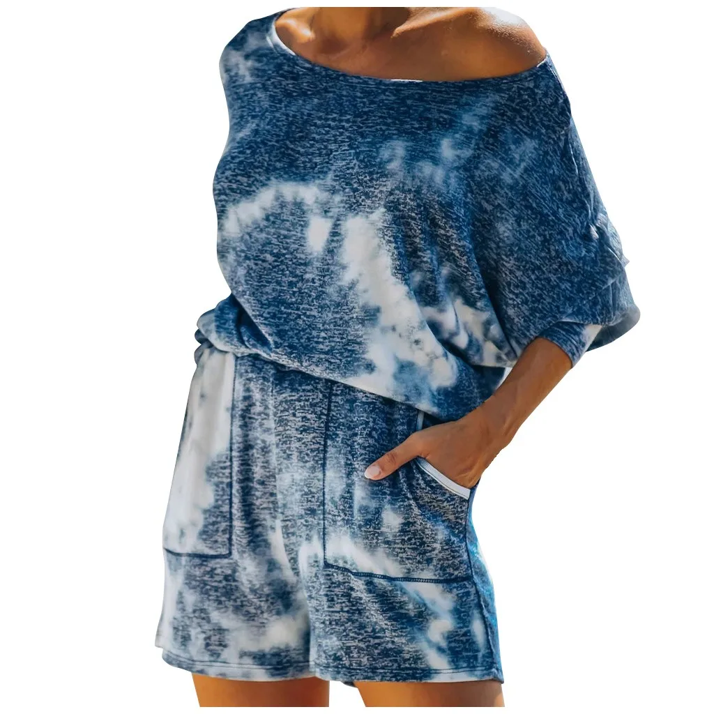 Autumn Home Women's 2 piece Set Tie-dye Loose Long Sleeve Knit Sweatsuit Leisure Tops + Shorts Home Set
Autumn Home Women's 2 piece Set Tie-dye Loose Long Sleeve Knit Sweatsuit Leisure Tops + Shorts Home Set