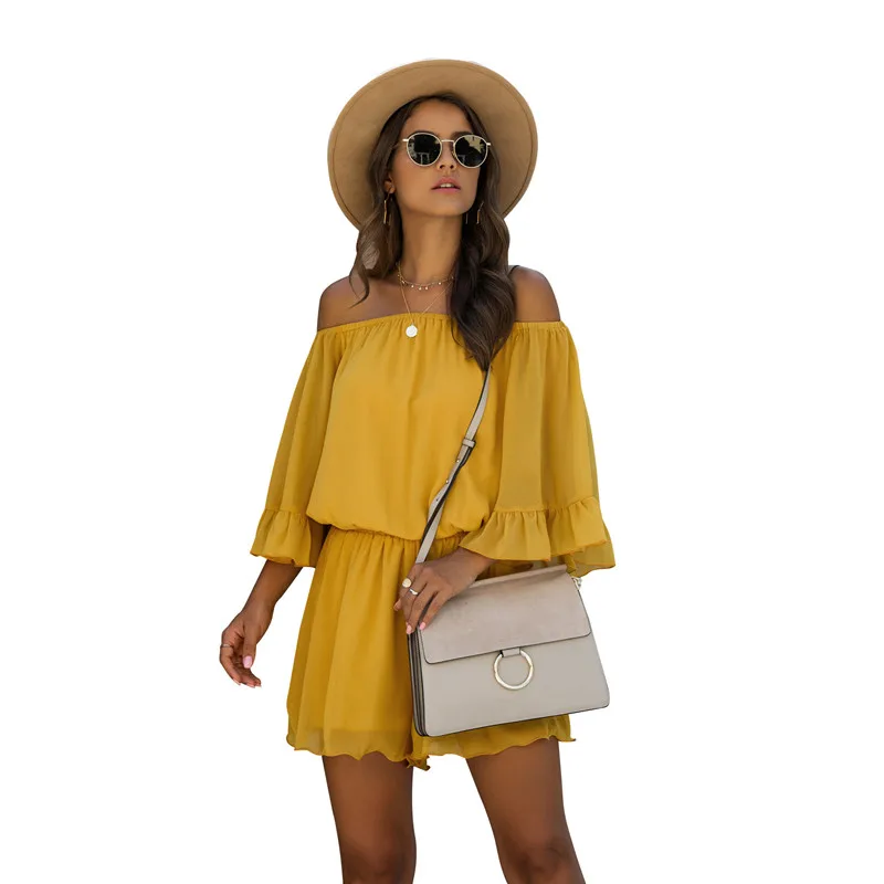 Off The Shoulder Sexy Chiffon Jumpsuits Women Summer 2020 Ruffled Sleeve Casual Playsuits Bacless Loose Jumpsuit Womens S-2XL
Off The Shoulder Sexy Chiffon Jumpsuits Women Summer 2020 Ruffled Sleeve Casual Playsuits Bacless Loose Jumpsuit Womens S-2XL