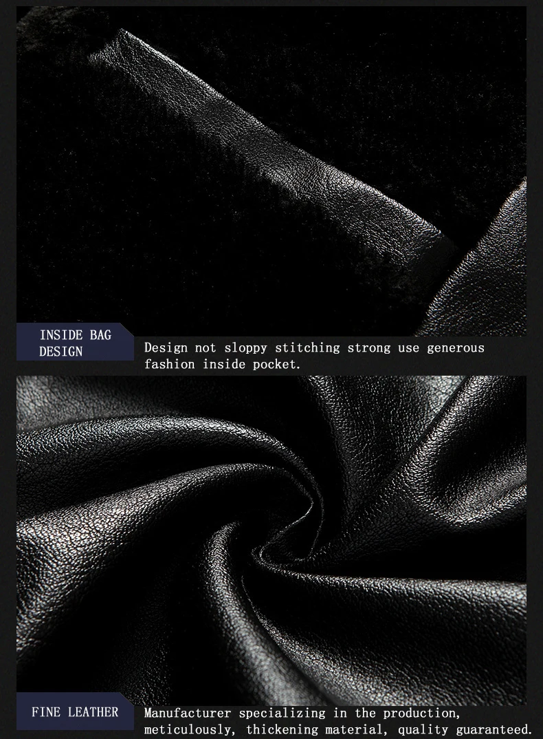 Men's Real Leather Jacket Fashion Slim Moto Bike Style Pilot Fur Coat Casual Wool Turn-Dowm Fur Collar Genuine Leather Jacket
Men's Real Leather Jacket Fashion Slim Moto Bike Style Pilot Fur Coat Casual Wool Turn-Dowm Fur Collar Genuine Leather Jacket