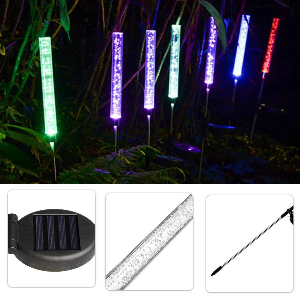 Colorful LED Solar Lamp Waterproof Solar Bubble Stick Light Outdoor Patio Fence Ornament Light
Colorful LED Solar Lamp Waterproof Solar Bubble Stick Light Outdoor Patio Fence Ornament Light