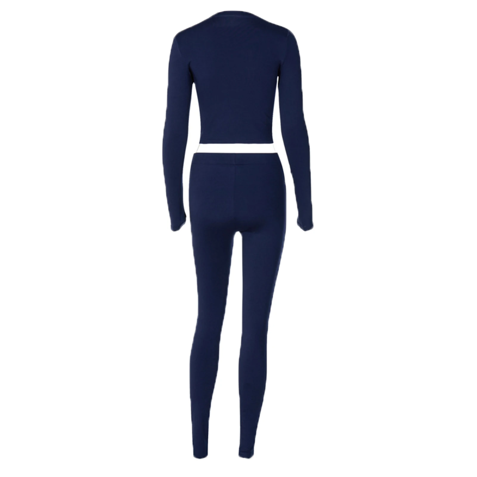 Female Solid Color Sportwear Long Sleeve O-Neck Elastic Crop Top Tight-fitting Trousers Casual Outfits For Women 2 Piece Sets
Female Solid Color Sportwear Long Sleeve O-Neck Elastic Crop Top Tight-fitting Trousers Casual Outfits For Women 2 Piece Sets