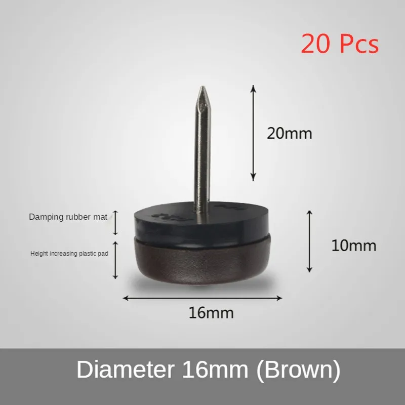 20 Pcs/Lot 16mm Furniture Silent And Antiskid Plastic Anchor Nail Cabinet Ground White Brown
20 Pcs/Lot 16mm Furniture Silent And Antiskid Plastic Anchor Nail Cabinet Ground White Brown