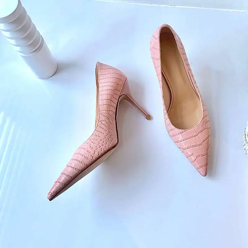 Krazing Pot new genuine leather pointed toe thin high heels mature young lady streetwear shallow slip on simple women pumps L3f1
Krazing Pot new genuine leather pointed toe thin high heels mature young lady streetwear shallow slip on simple women pumps L3f1