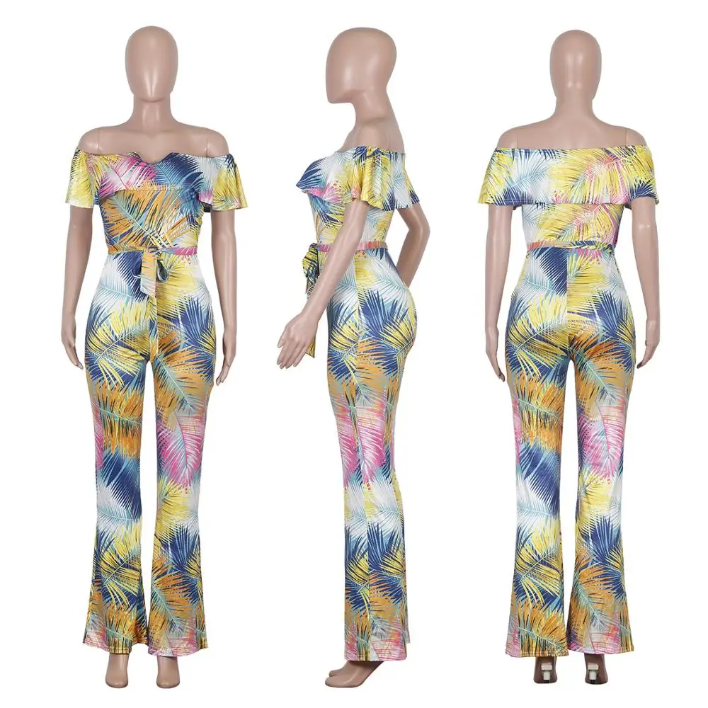 Summer new Bohemian printed Jumpsuit fashion fit off shoulder short sleeve women's shirt pants
Summer new Bohemian printed Jumpsuit fashion fit off shoulder short sleeve women's shirt pants