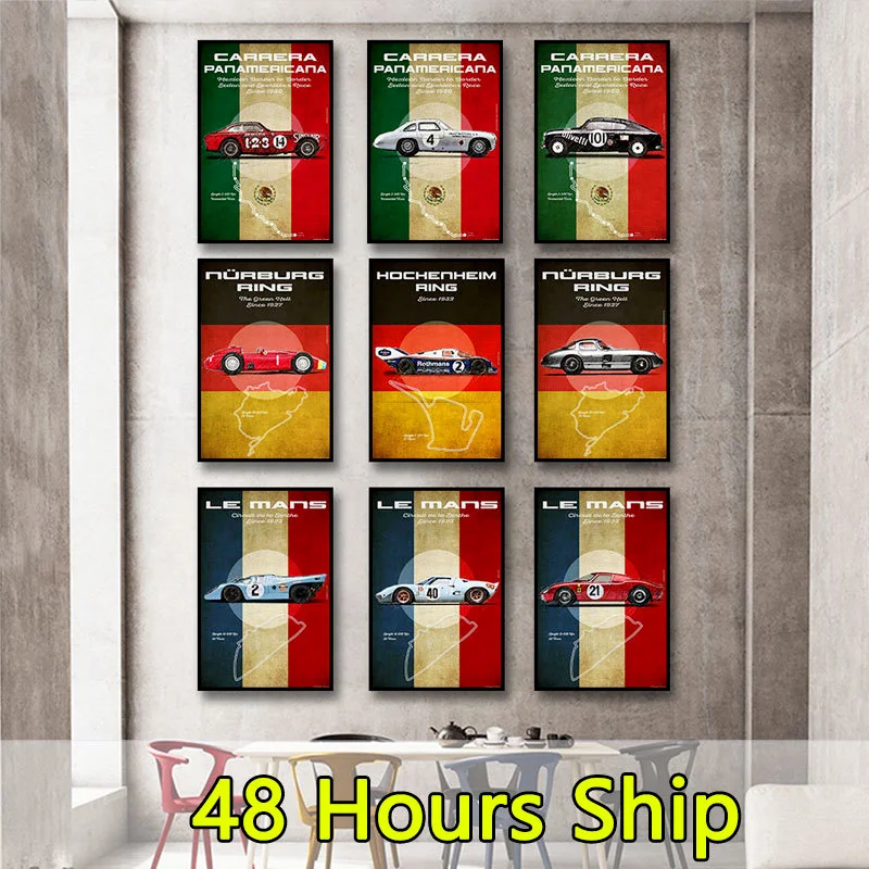 24 HOURS Le Mans Original Poster and Prints Racing Car Canvas Painting Wall Art Poster Picture for Living Room Home Decoration
24 HOURS Le Mans Original Poster and Prints Racing Car Canvas Painting Wall Art Poster Picture for Living Room Home Decoration