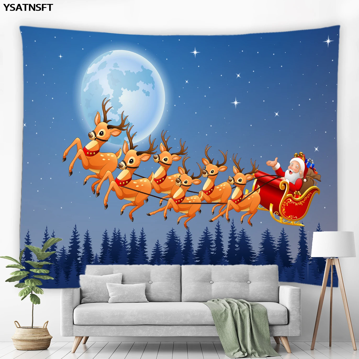 Santa Reindeer Sleigh Tapestrys Wall Hanging Christmas Tree Snowman Gift Background Cloth Decoration For Living Room Bedroom
Santa Reindeer Sleigh Tapestrys Wall Hanging Christmas Tree Snowman Gift Background Cloth Decoration For Living Room Bedroom
