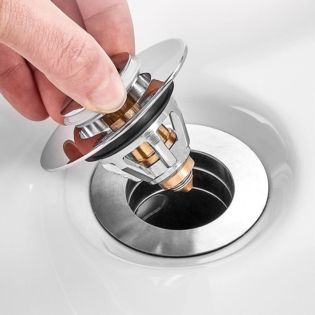 Bounce Core Pop-up Drain Filter Bathroom Stainless Steel Bounce Core Push-type Hair Stopper Basin Pop-up Drain Filter
Bounce Core Pop-up Drain Filter Bathroom Stainless Steel Bounce Core Push-type Hair Stopper Basin Pop-up Drain Filter