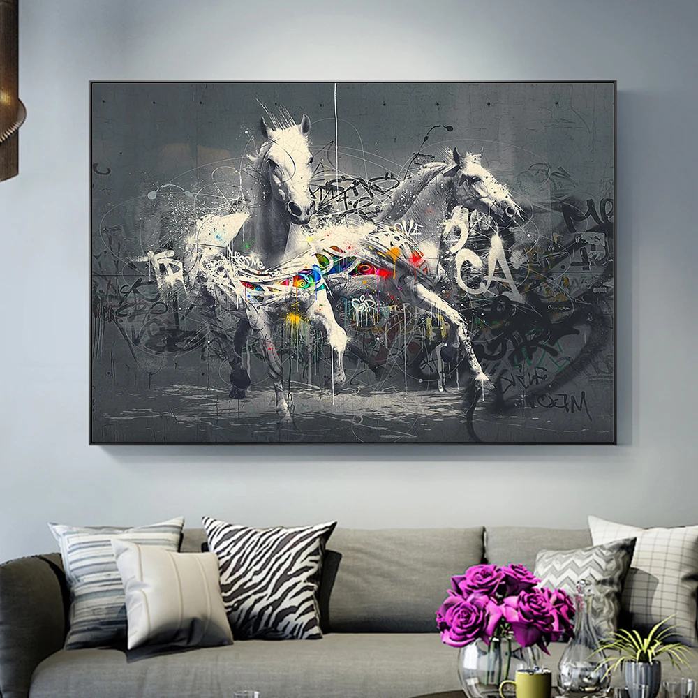 Color Street Wall Graffiti Art Animal Steed Posters and Prints Living Room Corridor Canvas Painting Decor Modern Bedroom Picture
Color Street Wall Graffiti Art Animal Steed Posters and Prints Living Room Corridor Canvas Painting Decor Modern Bedroom Picture
