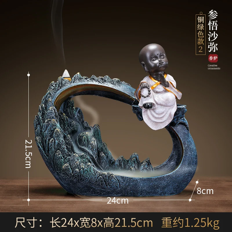 Chinese Backflow Incense Burner Buddha Living Room Vaper Smoke Aroma Aroma Diffuser Incense Burner Encensoir Home Decor DB60XX
Chinese Backflow Incense Burner Buddha Living Room Vaper Smoke Aroma Aroma Diffuser Incense Burner Encensoir Home Decor DB60XX
