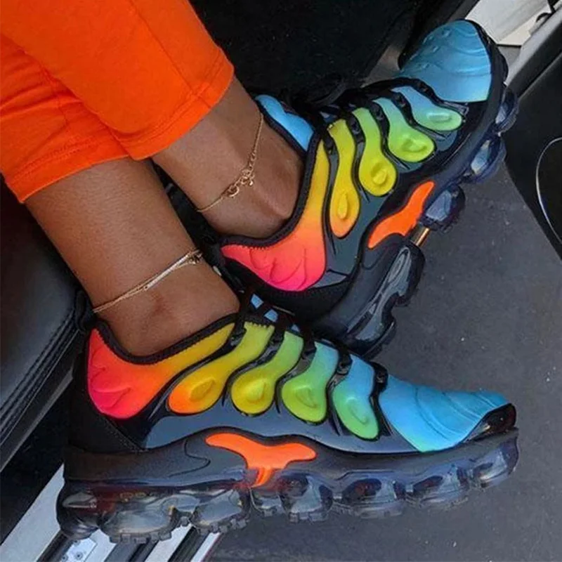 Shoes Women Sneaker 2020 Fashion Rainbow Color Platform Shoes Running Walking Shoes Comforable Autumn Outdoor Ladies Sneakers
Shoes Women Sneaker 2020 Fashion Rainbow Color Platform Shoes Running Walking Shoes Comforable Autumn Outdoor Ladies Sneakers