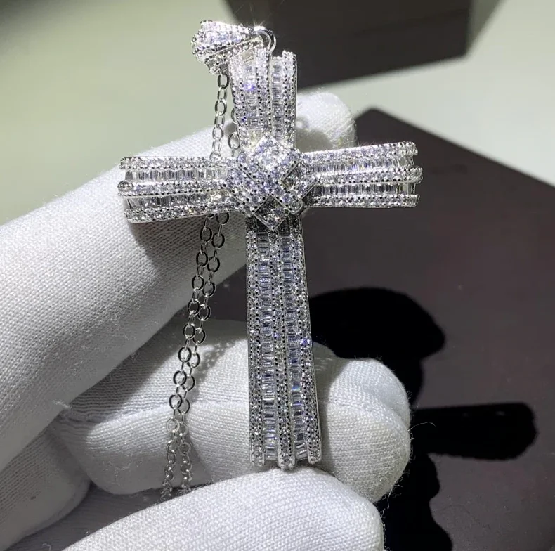 ANGLANG Stylish Women&men Necklace Cross Gold&Silver Color Cubic Zirconia Crucifix Bling Jesus Cross Pendant Necklace Jewelry
ANGLANG Stylish Women&men Necklace Cross Gold&Silver Color Cubic Zirconia Crucifix Bling Jesus Cross Pendant Necklace Jewelry