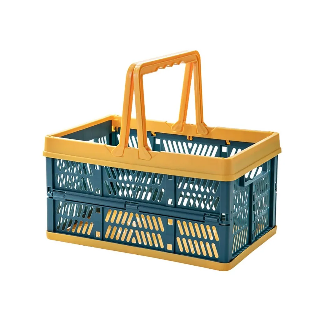 Multifunction Collapsible Plastic Storage Crate with Folding Handles Container Storage basket with holes
Multifunction Collapsible Plastic Storage Crate with Folding Handles Container Storage basket with holes