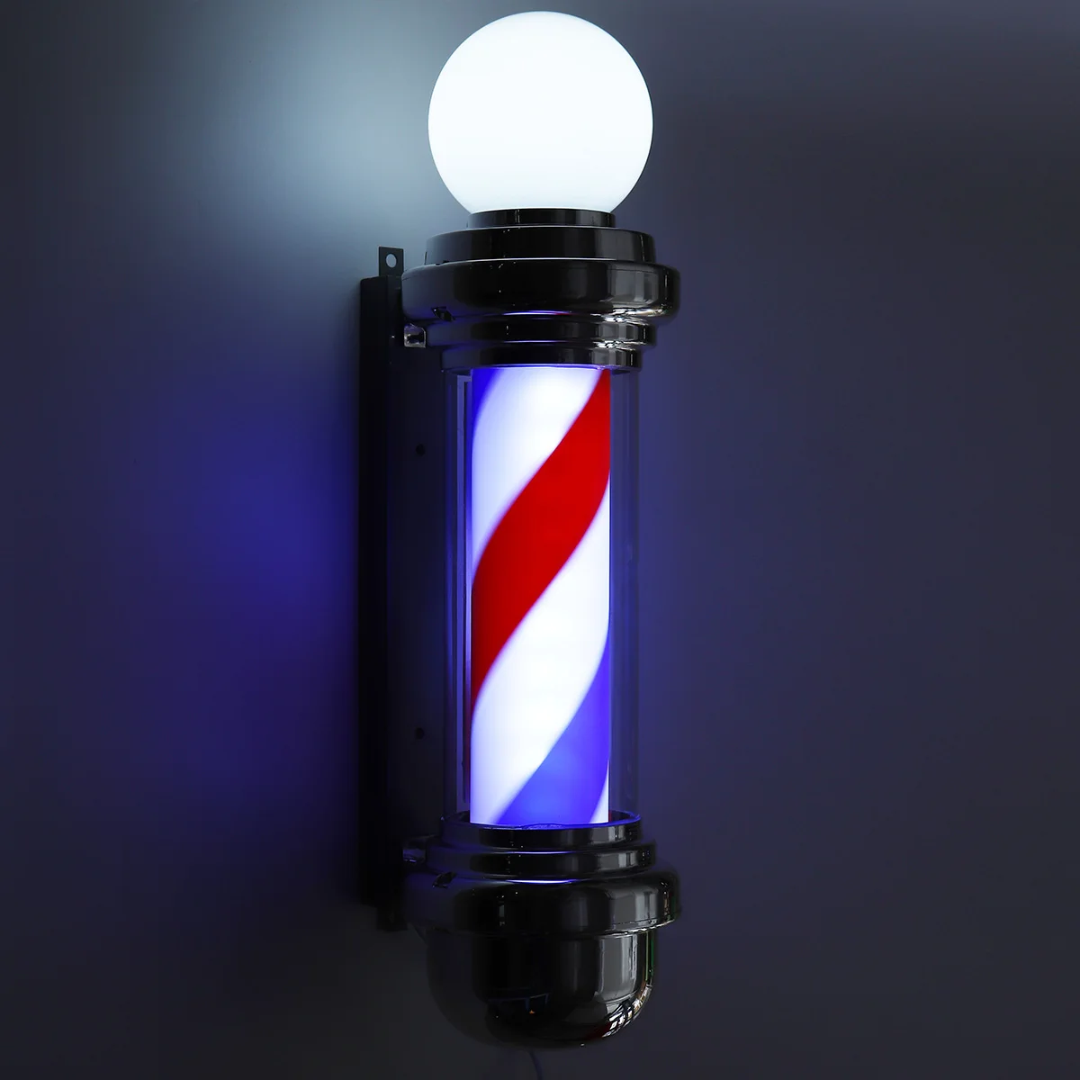 68CM Barber Shop Pole Rotating Lighting Red White Blue Stripe Rotating Light Stripes Sign Hair Wall Hanging LED Downlights
68CM Barber Shop Pole Rotating Lighting Red White Blue Stripe Rotating Light Stripes Sign Hair Wall Hanging LED Downlights