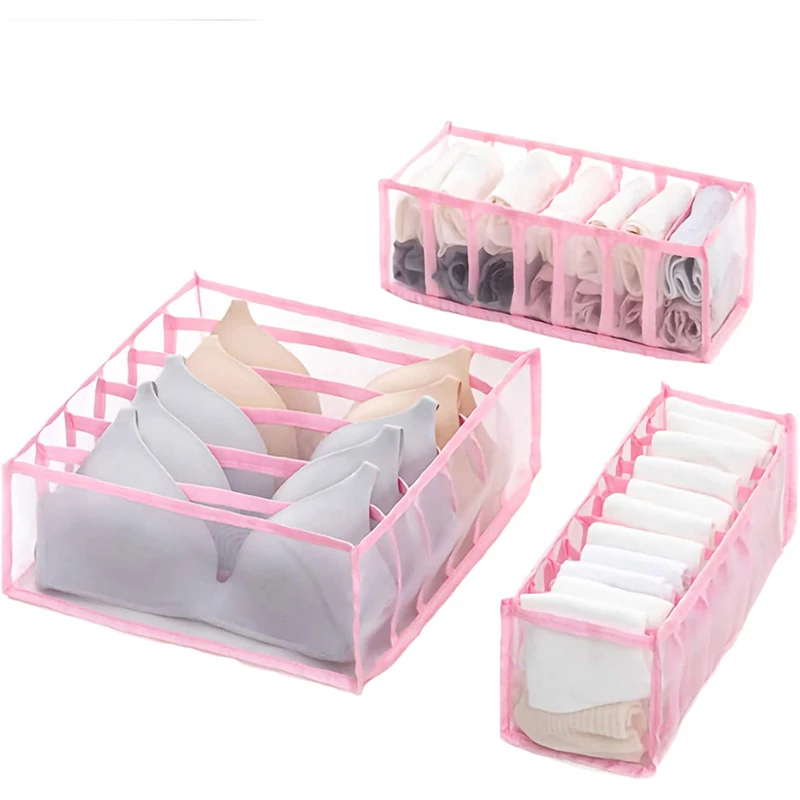 

Mcao Underwear Drawer Organizer Divider Grid Foldable Closet Bin Wardrobe Separate Box for Socks Scarves Ties Panty Bras TJ3630a