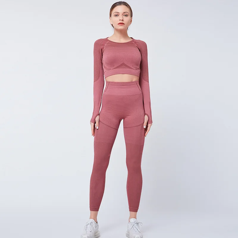 Yoga Set Skinny Long Sleeve+Pants Running Workout Seamless Suit Finger Hole Clothes Gym New Sport 2pcs Fashion
Yoga Set Skinny Long Sleeve+Pants Running Workout Seamless Suit Finger Hole Clothes Gym New Sport 2pcs Fashion