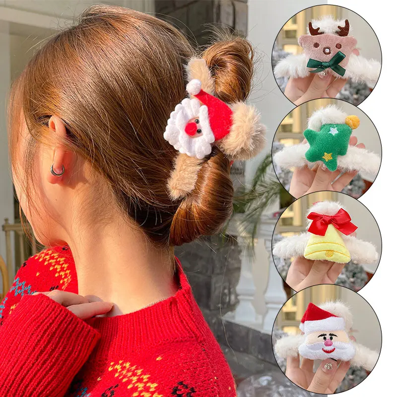 Cute Sweet Fluffy Large Barrettes Christmas Hair Accessories Stylish Santa Claus Plush Catch Clip Faux Fur Geometric Hairpins
Cute Sweet Fluffy Large Barrettes Christmas Hair Accessories Stylish Santa Claus Plush Catch Clip Faux Fur Geometric Hairpins