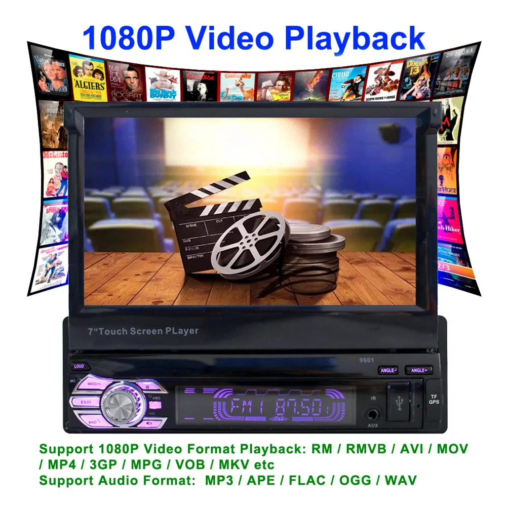 7inch Screen Car Multimedia Player 1Din Car Stereo Bluetooth Car Radio PS Navigation FM Radio AUX/USB-in Remote Control
7inch Screen Car Multimedia Player 1Din Car Stereo Bluetooth Car Radio PS Navigation FM Radio AUX/USB-in Remote Control