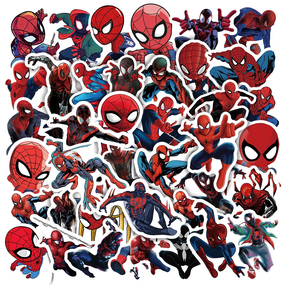10/30/50 шт. Disney Marvel Человек-паук аниме наклейки детские игрушки мультяшные ноутбук