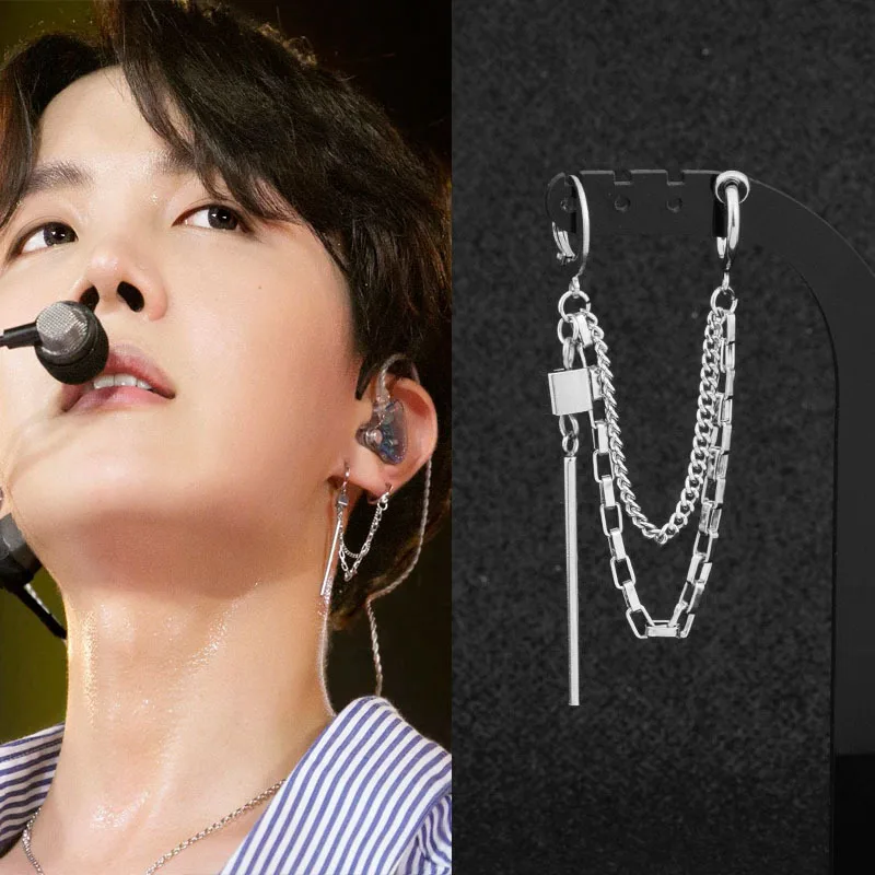 Unisex Punk Ear Clip Cuff Earrings Tassel Long Chain Stainless Steel Earrings Men's and Women's Rock Earrings
Unisex Punk Ear Clip Cuff Earrings Tassel Long Chain Stainless Steel Earrings Men's and Women's Rock Earrings