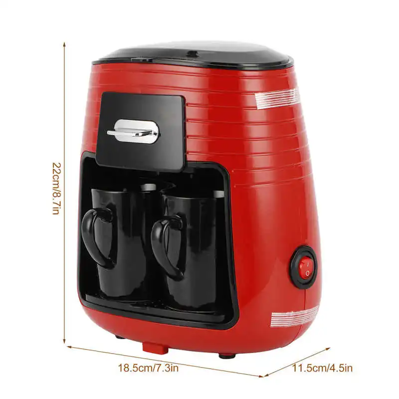 0.25L Full Automatic Coffee Machine American Drip Instant Coffee Maker with Double Cup
0.25L Full Automatic Coffee Machine American Drip Instant Coffee Maker with Double Cup