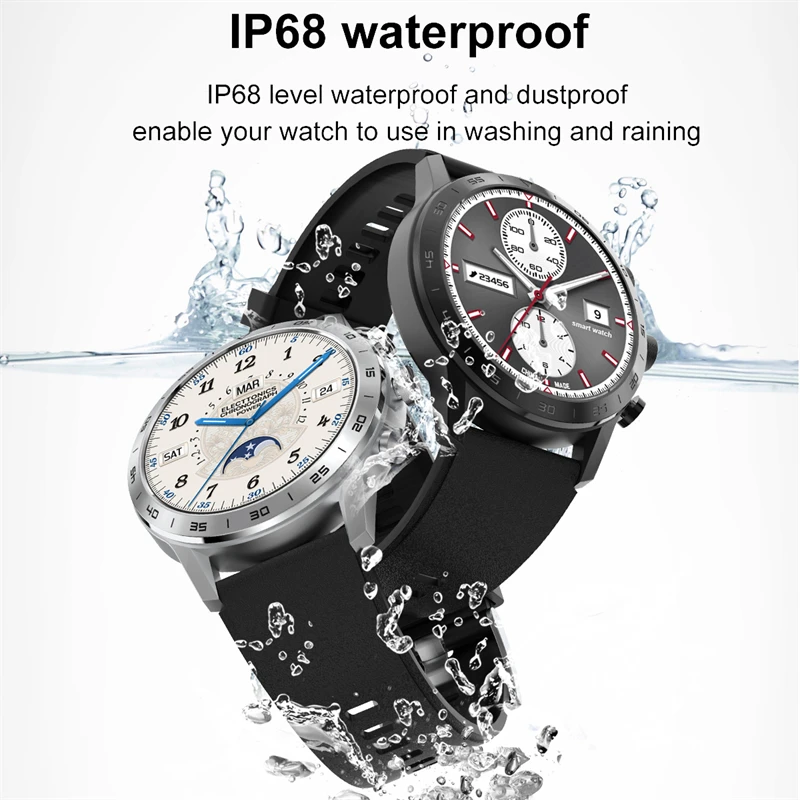 Смарт-часы LIGE мужские спортивные с поддержкой Bluetooth и Пульсометром |
