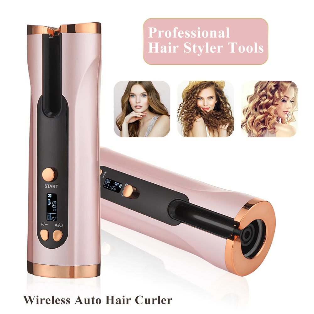 Hair Curler USB Rechargeable Curling Iron Curls Waves LCD Display Ceramic Curly Rotating Curling Wave Styer
Hair Curler USB Rechargeable Curling Iron Curls Waves LCD Display Ceramic Curly Rotating Curling Wave Styer