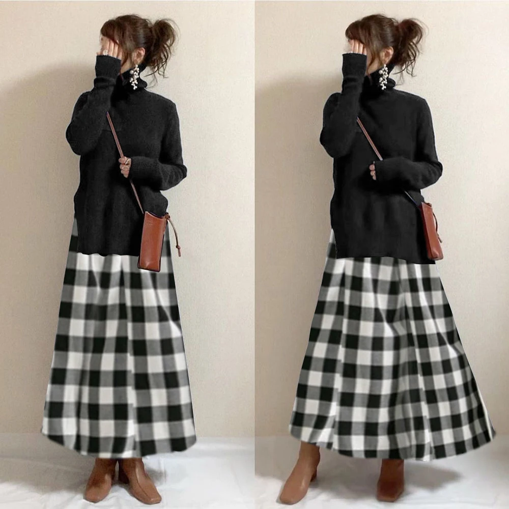 One Piece Long Dress Color Block Korean Winter Turtleneck Patchwork Vestidos Streetwear Women Fashion Fall Maxi Pleated Dresses
One Piece Long Dress Color Block Korean Winter Turtleneck Patchwork Vestidos Streetwear Women Fashion Fall Maxi Pleated Dresses