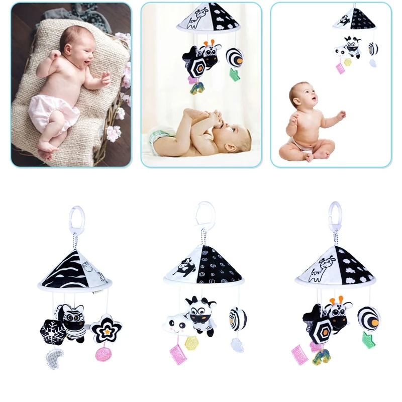 New Black White Baby Rattle Bed Hanging Bed Around Cartoon Animals Wind Chime Exercise Newborn's Vision And Hearing Under 3 year
New Black White Baby Rattle Bed Hanging Bed Around Cartoon Animals Wind Chime Exercise Newborn's Vision And Hearing Under 3 year