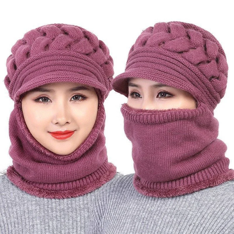 Coral Fleece Warm Beanies Hat Women Winter Thick Scarf Hats Knitted Windproof Protect Ear Multifunction Hat Scarf Masks Female
Coral Fleece Warm Beanies Hat Women Winter Thick Scarf Hats Knitted Windproof Protect Ear Multifunction Hat Scarf Masks Female